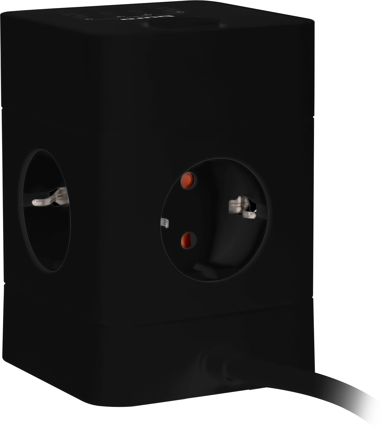 Сетевой удлинитель Buro BU-PTE4.1UC-Plus-B 1.5 м (4 розетки) черный (пакет ПЭ)