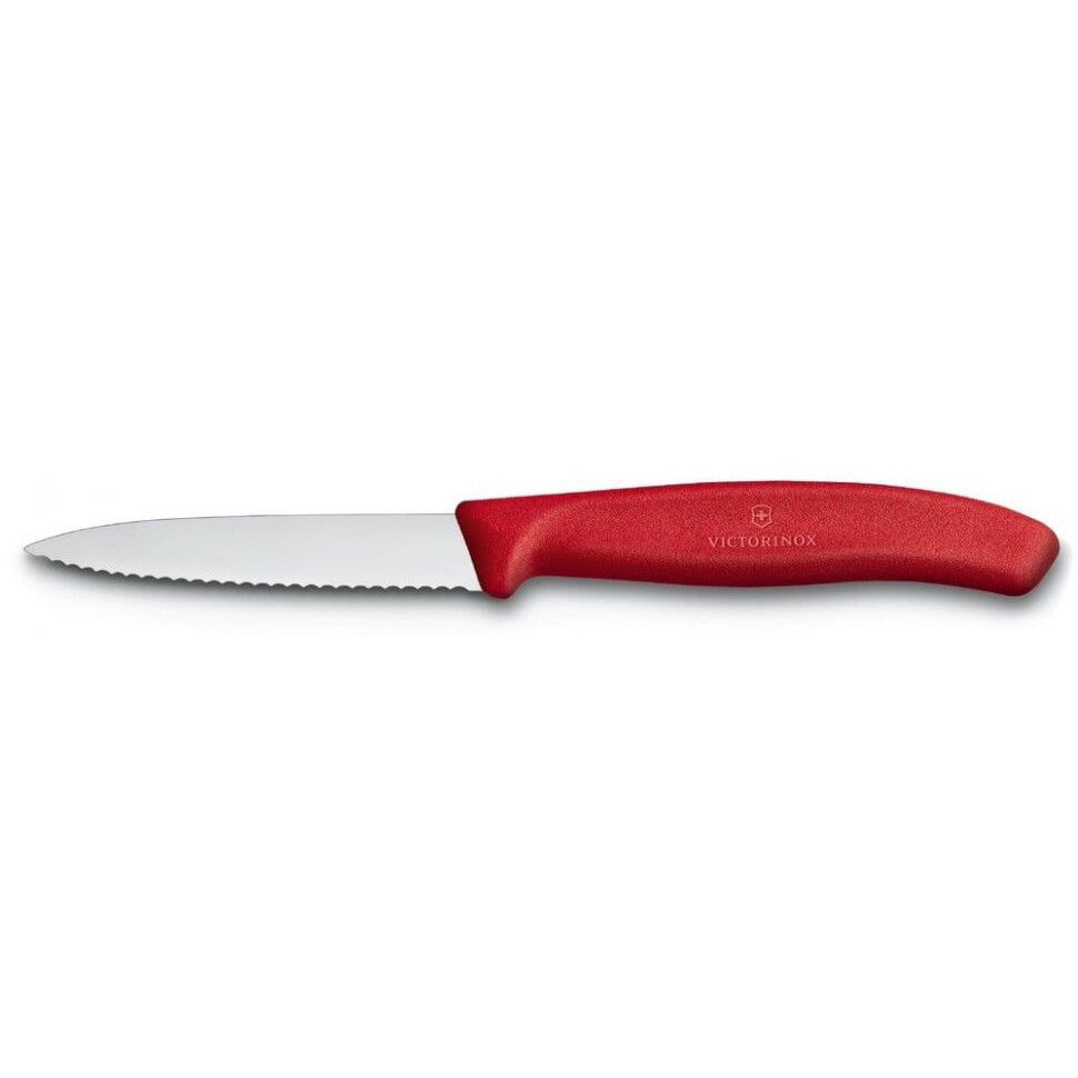 Нож кухонный Victorinox Swiss Classic 6.7631.С1 для овощей лезв.80 мм серрейт. заточка красный