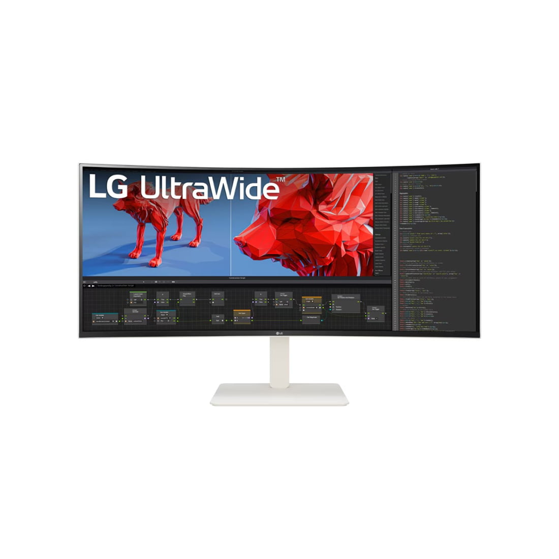 Монитор 38" LG UltraWide 38WR85QC-W NANO IPS 3840x1600, 144 Гц, 1 мс, 21:9, 600 кд/м2, 2xHDMI, 1хDP, USB-C, 1x3.5 мм, изогнутый, белый