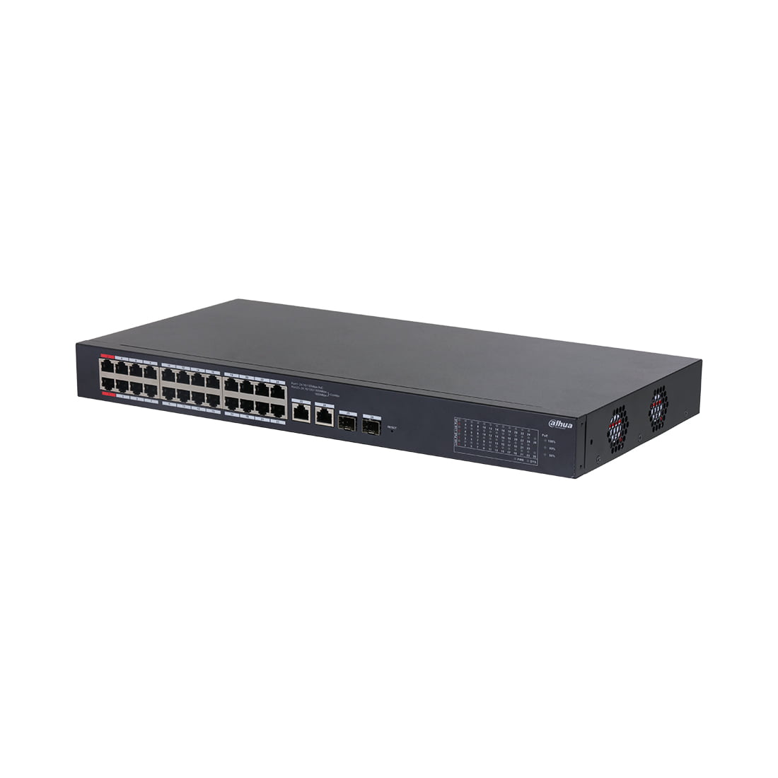 Коммутатор Dahua DH-CS4226-24ET-240, 2×1 Гбит/с + 2×1 Гбит/с Combo, управляемый