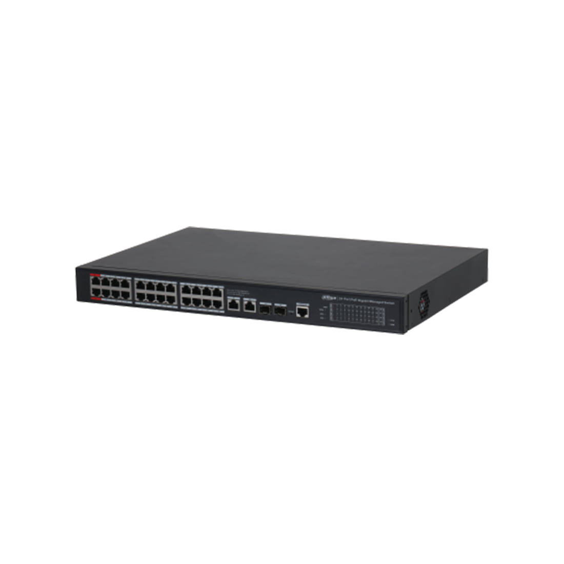 Коммутатор Dahua DH-S4228-24GT-240, 24×1 Гбит/с PoE + 2×1 Гбит/с + 2×1 Гбит/с SFP, управляемый