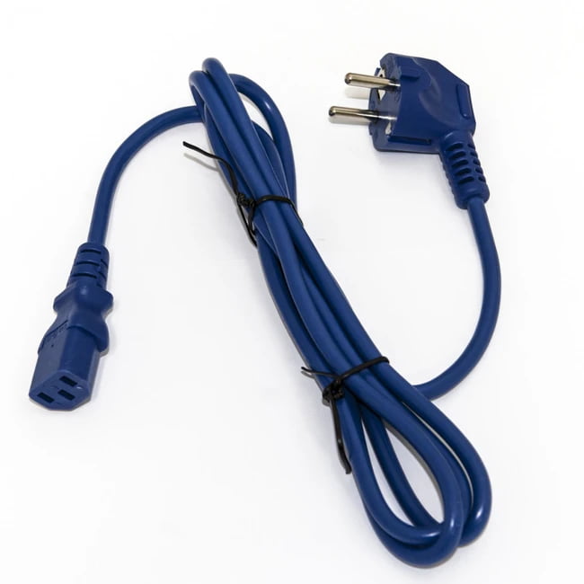 Шнур для блока питания Hyperline, IEC 320 C13, вилка Schuko, 5 м, 10А, синий