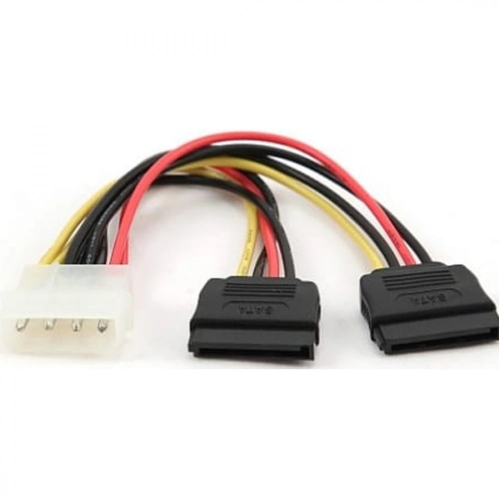 Кабель Cablexpert Кабель питания SATA CC-SATA-PSY-0.3M, 30 см, molex 4pin/2x sata15pin, на 2 устр., пакет