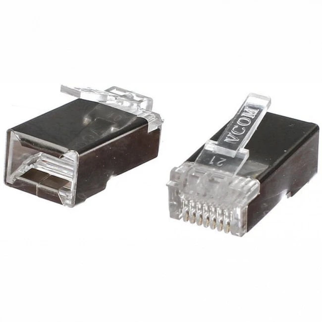 Коннектор VCOM RJ-45 для FTP кабеля 5 кат. экранированный, 100 шт,