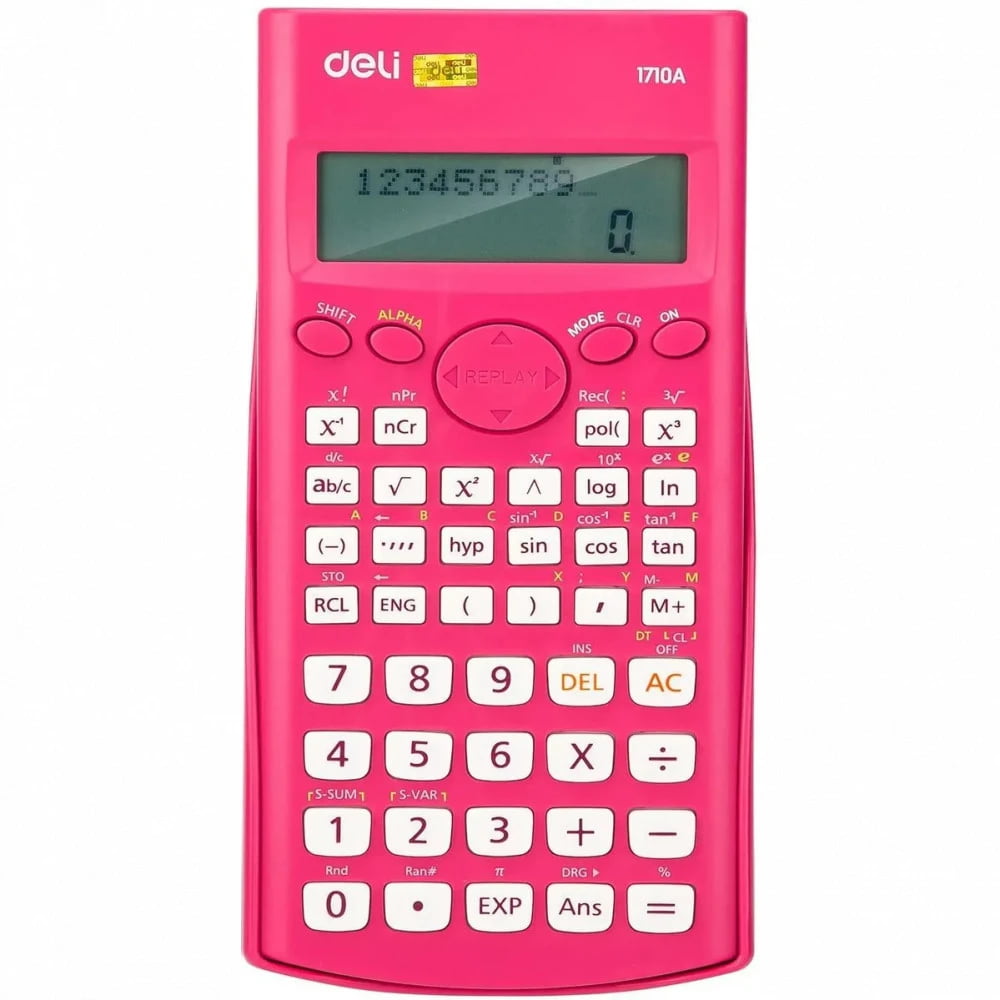 Калькулятор научный Deli E1710A/RED красный 10+2-разр.