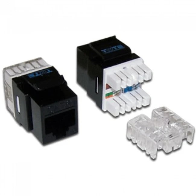Модуль информационный Lanmaster UTP (TWT-OK45UTP/6-BK) Keystone RJ45 кат.6 черный