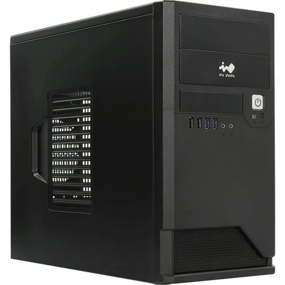 Компьютерный корпус Mini Tower InWin EMR048 черный U2.0*2+U3.0*2+A(HD) mATX (без блока питания)