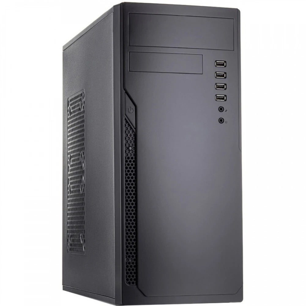 Компьютерный корпус c блоком питания 500 Ватт Case Foxline FL-301, ATX, 1x5.25EXT, 1x3.5EXT, 4x3.5INT, 4xUSB 2.0, HDA, w/o FAN, w/500W ATX PSU, w/1.2m EU pwr cord