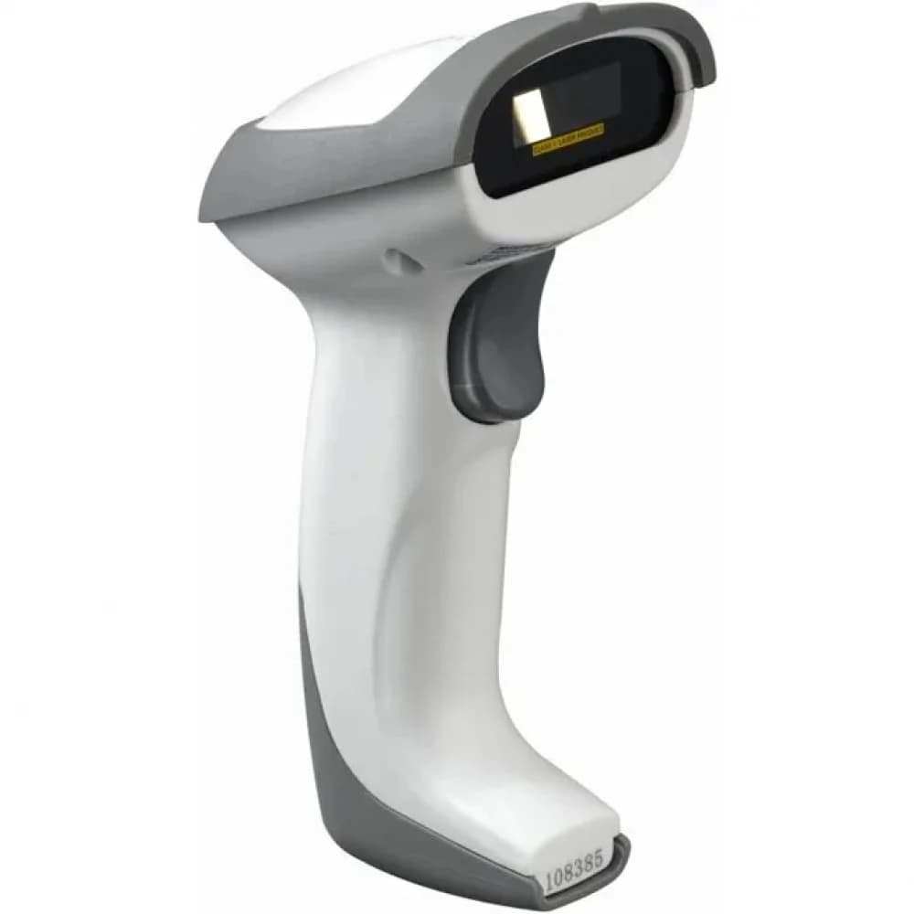 Сканер Mindeo MD2230AT+ белый {Сканер ШК (ручной, лазерный, 3mil, белый) подставка, USB}