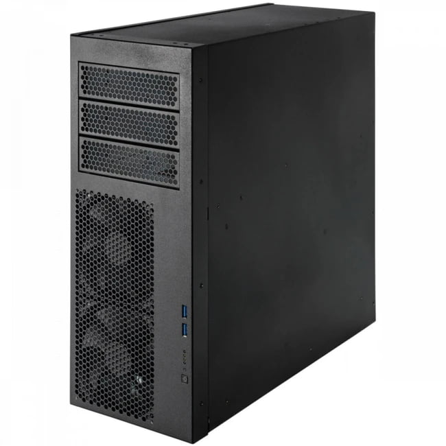 Корпус Procase PT443-B-0-RA Tower server case,3x5.25,черный,без блока питания,глубина 432мм,6-32, фильтр, MB PICMG 1.3, PICMG 1.0