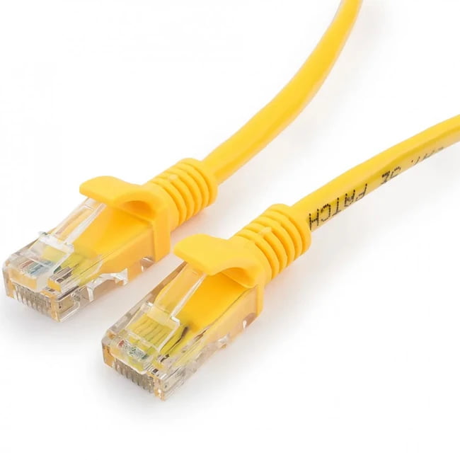 Патч-корд UTP Cablexpert cat.5e, 1.5м, литой, многожильный, желтый