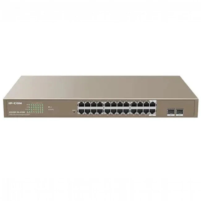 Коммутатор управляемый IP-COM G3326P-24-410W, настенный, настольный, 1000 Мбит/сек, 24 port, SFPx