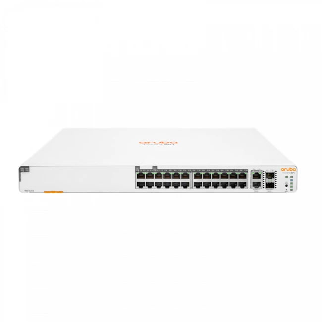 Коммутатор HPE Instant On 1960 24PoE+ 370W, 24×1 Гбит/с PoE+ + 4×10 Гбит/с SFP+, настраиваемый