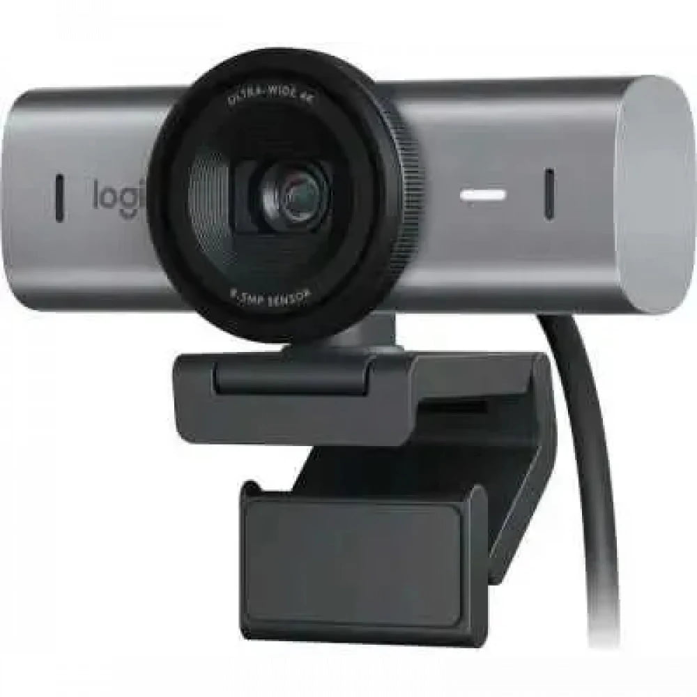 Веб-камера Logitech MX Brio 3840x2160, 30 кадр/с, USB Type-C, микрофон (2 шт, шумоподавление), автоматическая фокусировка, автоосвещение, HDR, шторка приватности, слежение за лицом, универсальное крепление, серебристый