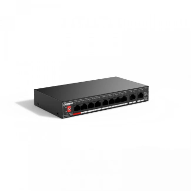 Коммутатор Dahua DH-SG1010P, 10×1 Гбит/с, неуправляемый