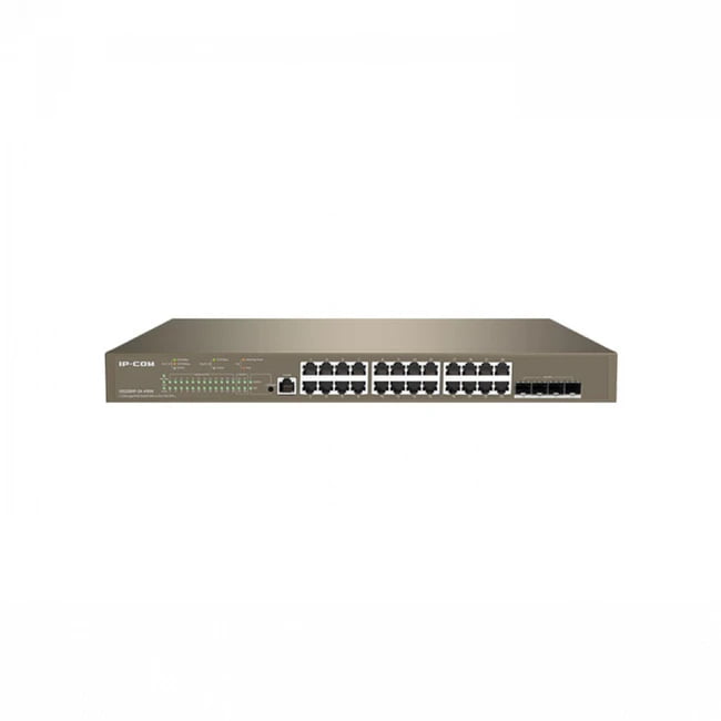 Коммутатор IP-COM G5328XP-24-410W, 24×1 Гбит/с PoE + 4×10 Гбит/с SFP+, управляемый