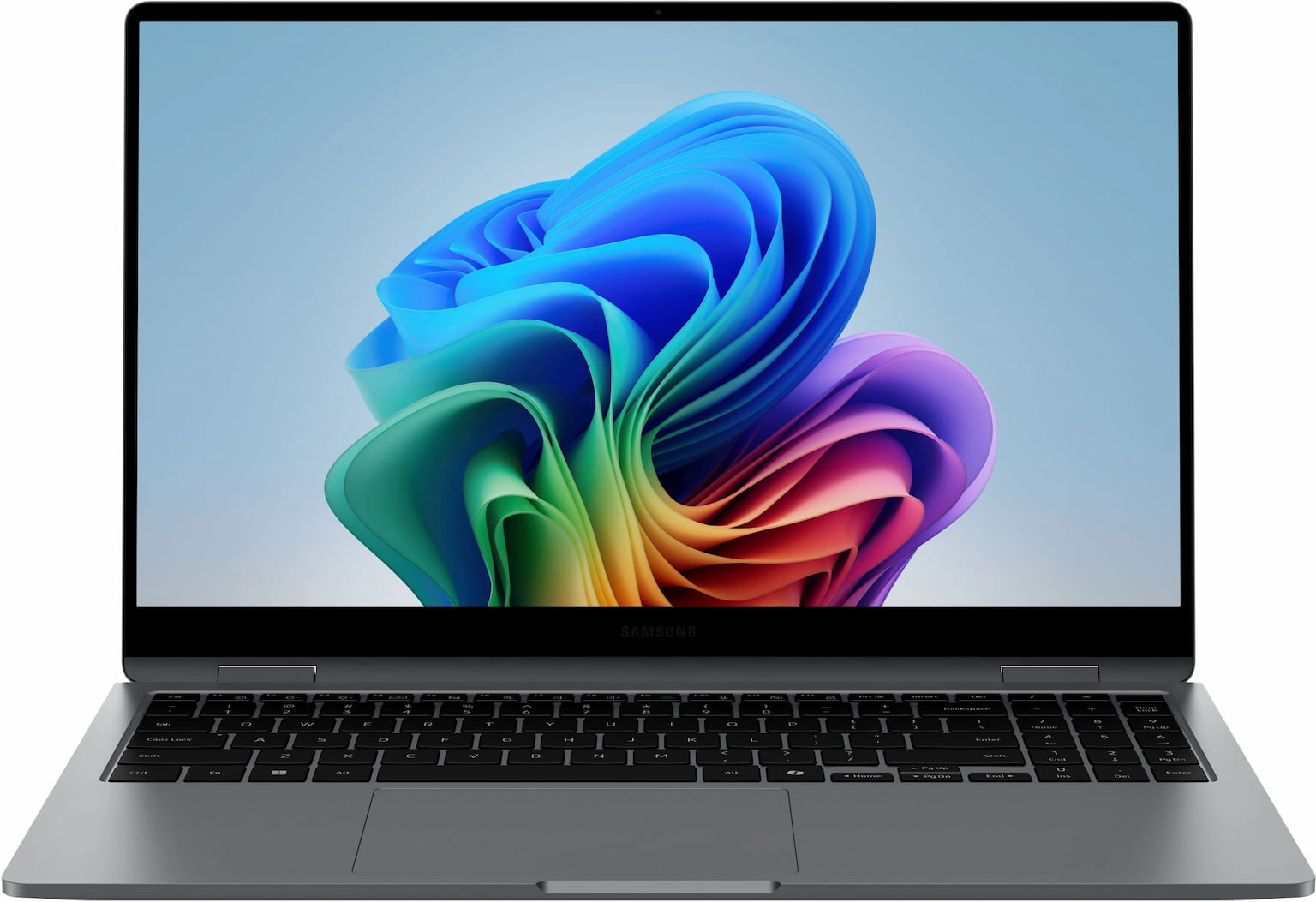 Ноутбук Samsung Galaxy Book 5 360 NP750 Core Ultra 7 256V 16Gb SSD512Gb Intel Arc 140V 15.6" AMOLED Touch FHD (1920x1080) Windows 11 Home grey WiFi BT Cam (NP750QHA-LG2IN)
