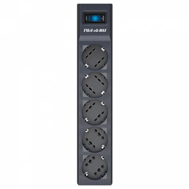 Сетевой фильтр Pilot sG-Max 5 outlets (GP), 15А/3.3 kVt, automatic circuit-breaker, 7 m, gfaphite