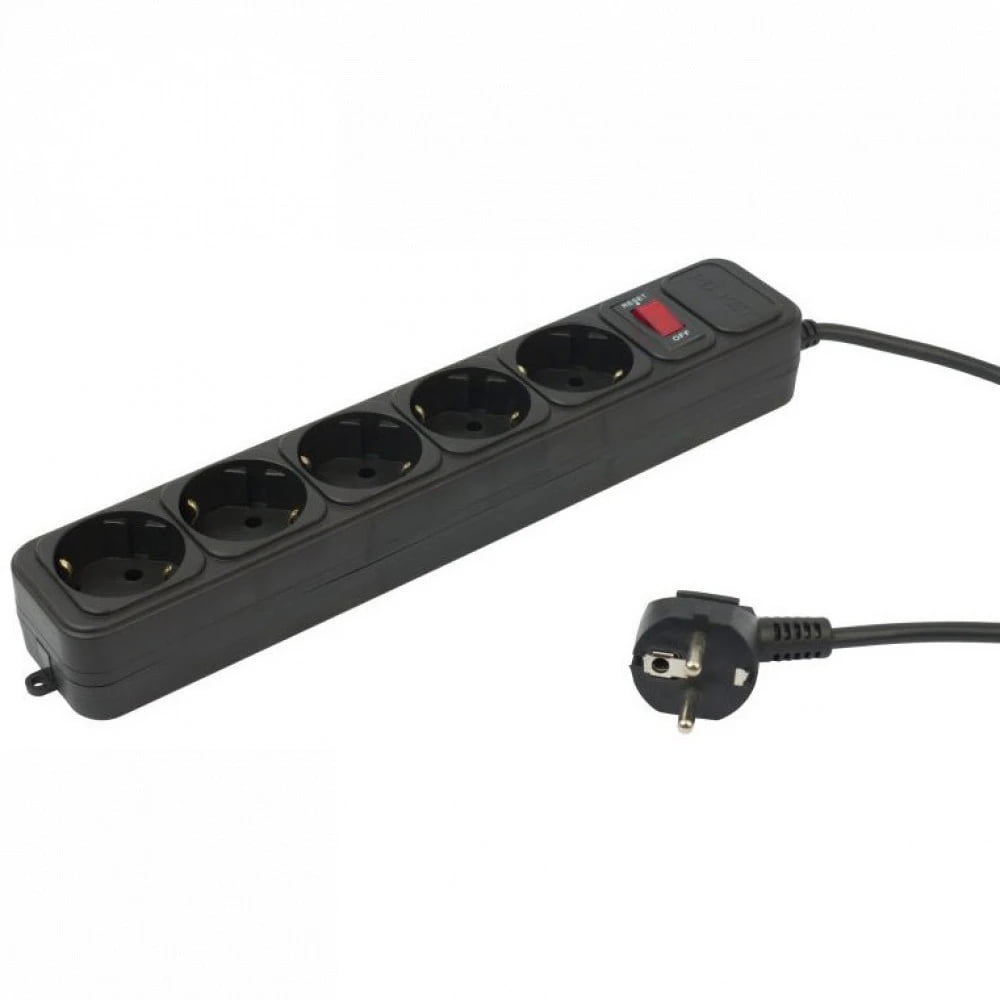Сетевой фильтр PC Pet AP01006-3-BK 3 м, 5 розеток, черный
