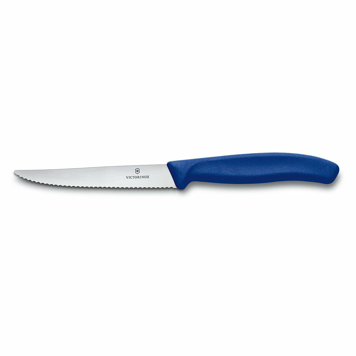 Нож кухонный Victorinox Swiss Classic 6.7232.C1 для стейка/пиццы лезв. 110 мм серрейт. заточка синий