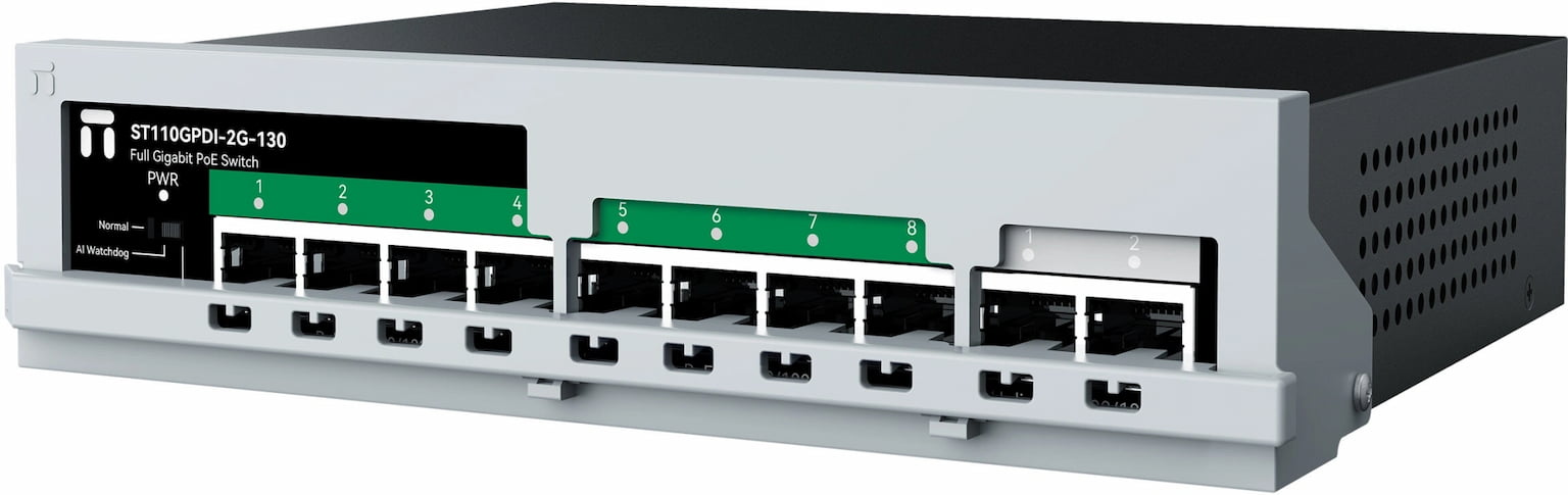 Коммутатор Netis ST110GPDI-2G-130, 10×1 Гбит/с (8×PoE+), неуправляемый
