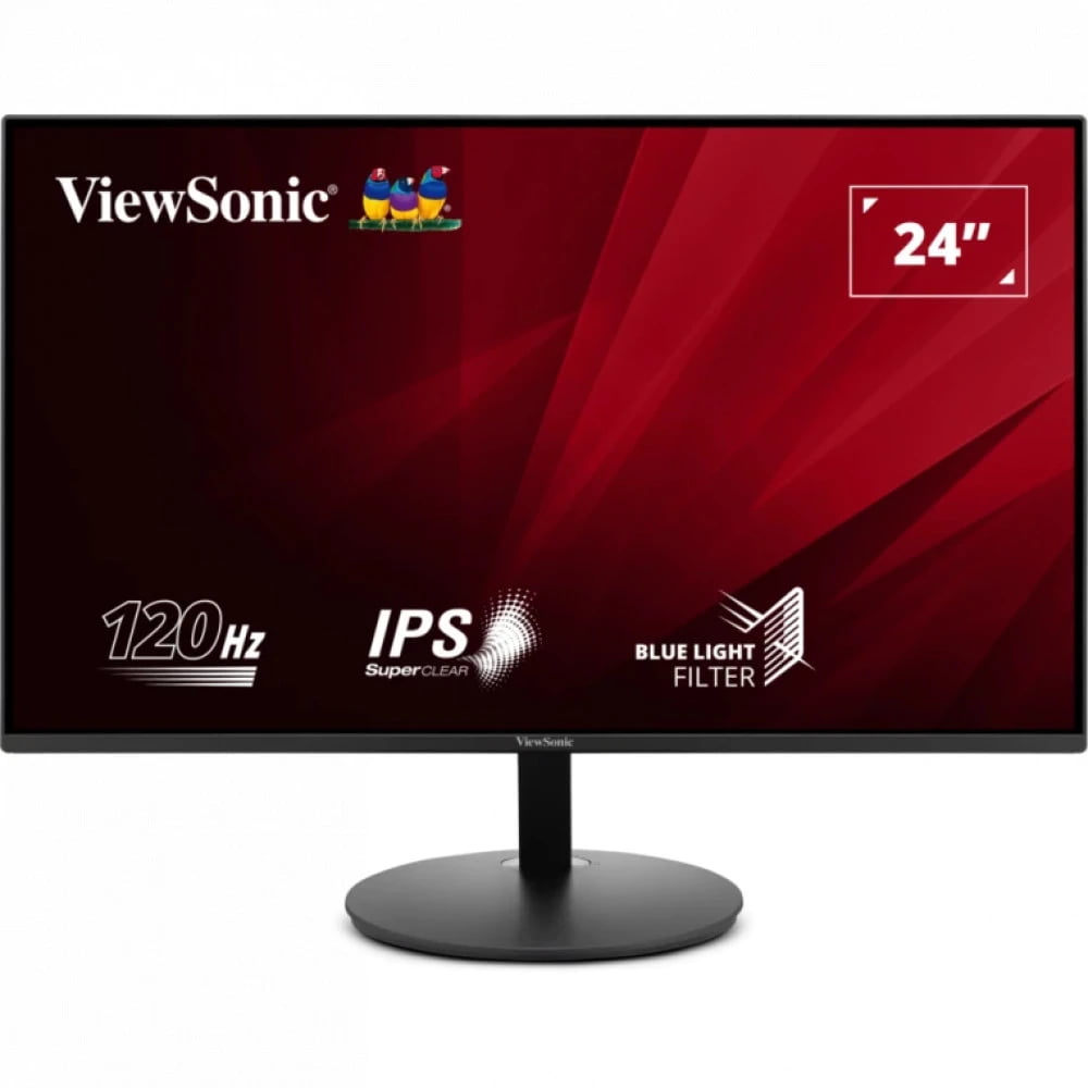 Монитор 23.8" ViewSonic VA24E1-H IPS 1920x1080, 120 Гц, 5 мс, 16:9, 250 кд/м², HDMI, VGA, черный