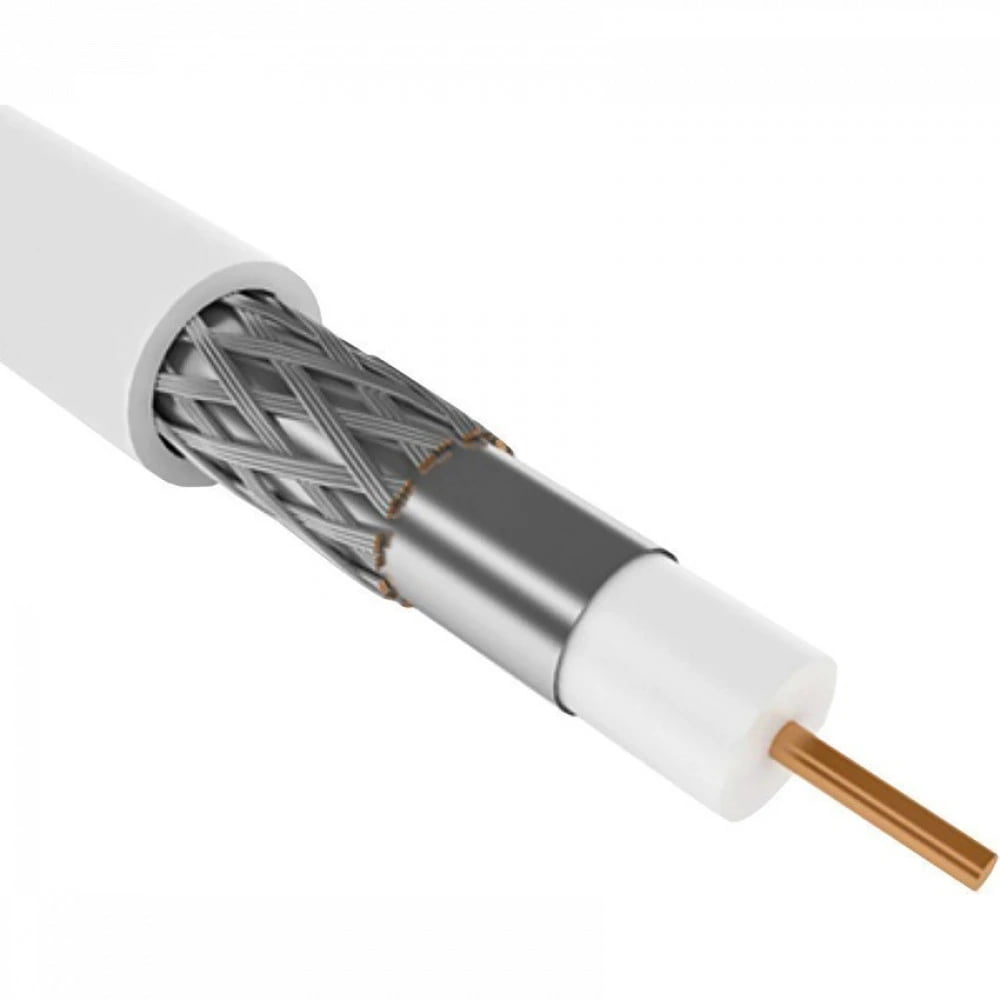 Кабель коаксиальный ITK CC1-R6F1-111-100-G RG-6 F/UTP общий экран 75Om PVC внутренний 100м белый