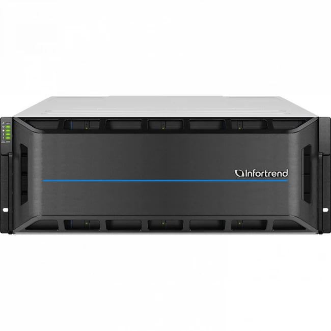 Система хранения данных Infortrend EonStor GS 4000 Gen3 4U/24bay Dual controller, 4x12Gb/s SAS EXP, 4x host board, 4x4GB,2x(PSU+FAN),2x(SuperCap.+flash), 24xdrive trays and 1xRMkit (GS 4024R3-D)