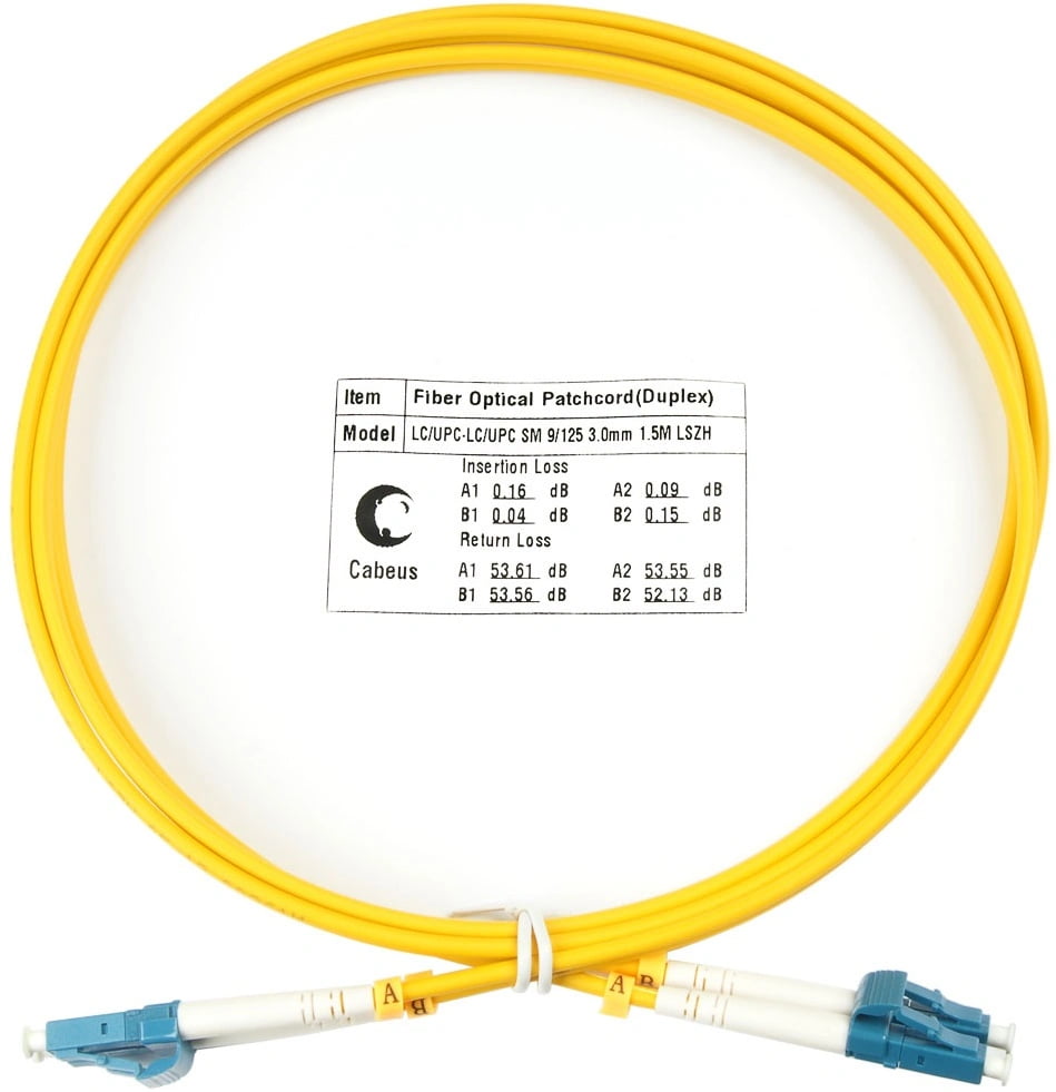 Шнур оптический duplex LC-LC 9/125 sm 2м LSZH Cabeus FOP(d)-9-LC-LC-2m