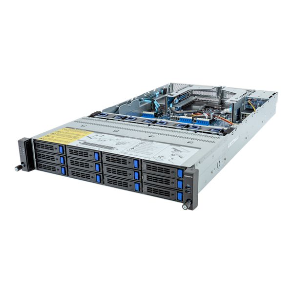 Серверная платформа Gigabyte Server Platform R283-Z91 Rev.3x/2U/2xAMD (9004/9005)/2xHS/24xDIMM/12xLFF SAS/SATA + 2xSFF SAS/SATA + 3xM.2 PCIe Gen3/2xGbE/2xOCP 3.0/6xFHHL/2x1600W/Rails