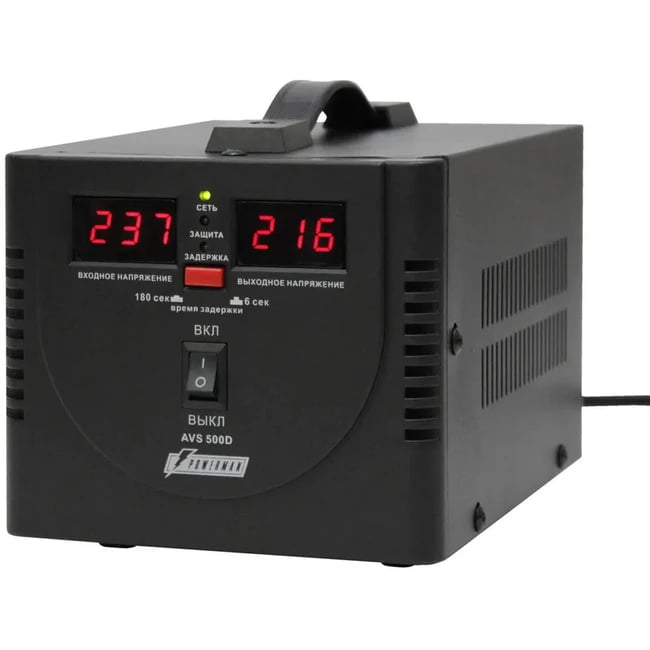 Стабилизатор напряжения Powerman AVS 500 D черный (6015735) AVS 500 D черный (445932) 6
