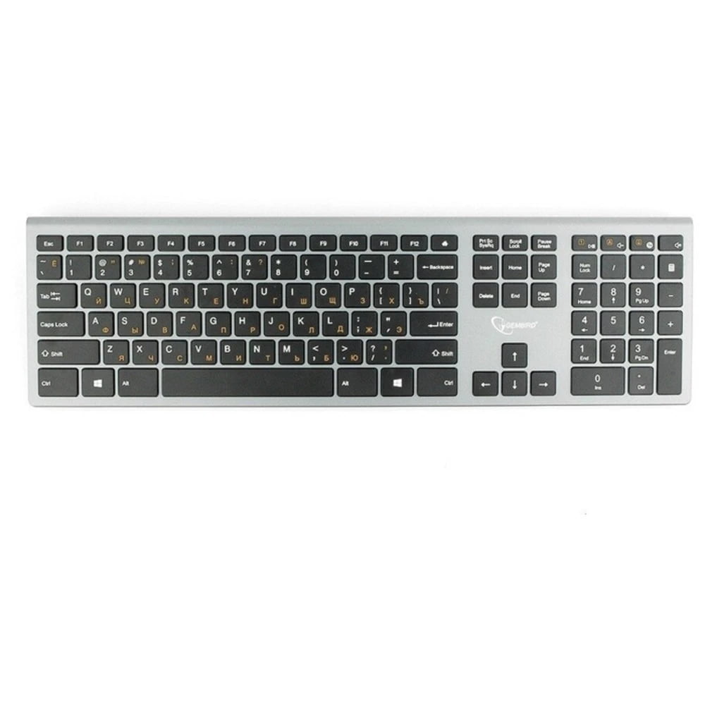 Клавиатура беспроводная Gembird KBW-1, USB, серебристый