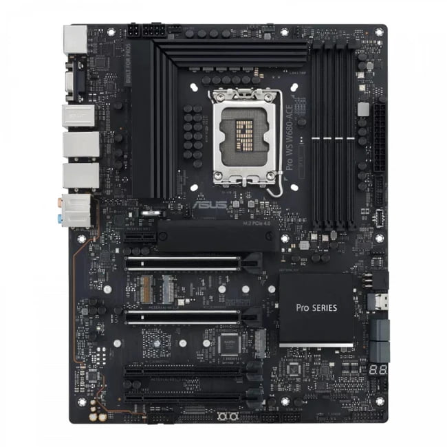 Материнская плата ASUS Pro WS W680-ACE, LGA1700, Intel W680, 4xDDR5, 4xSATA, 3xM.2, 1xPCIe 5.0 x16, DisplayPort, HDMI, D-Sub, 2x2.5Gb LAN, USB Type-C, 5x3.5 мм, 7.1, ATX