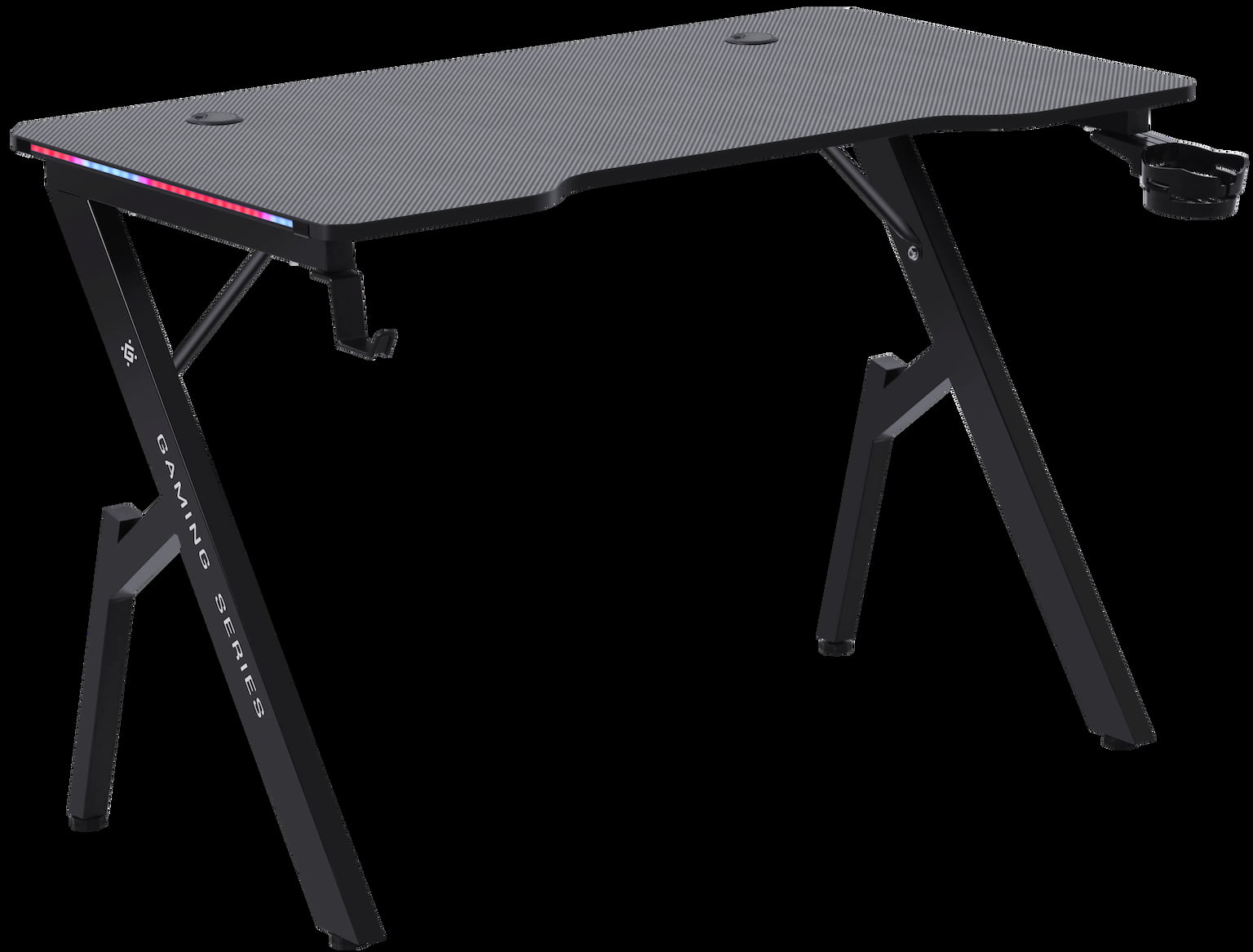 Стол игровой Defender GAMING INO RGb черный