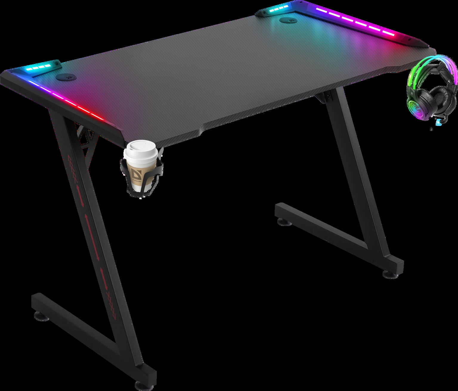 Стол игровой Defender GAMING IDOL RGb черный