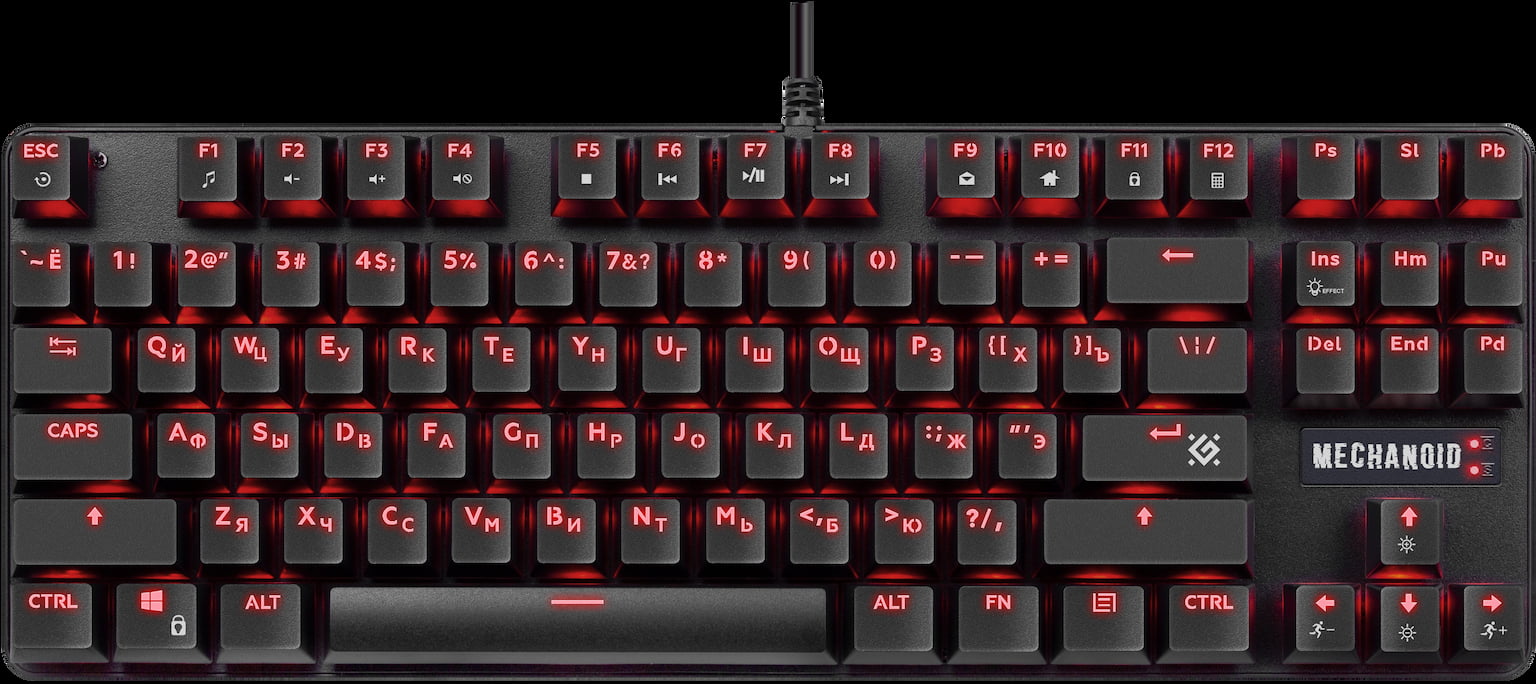 Клавиатура проводная Defender MECHANICAL MECHANOID GK-581 RU BLK