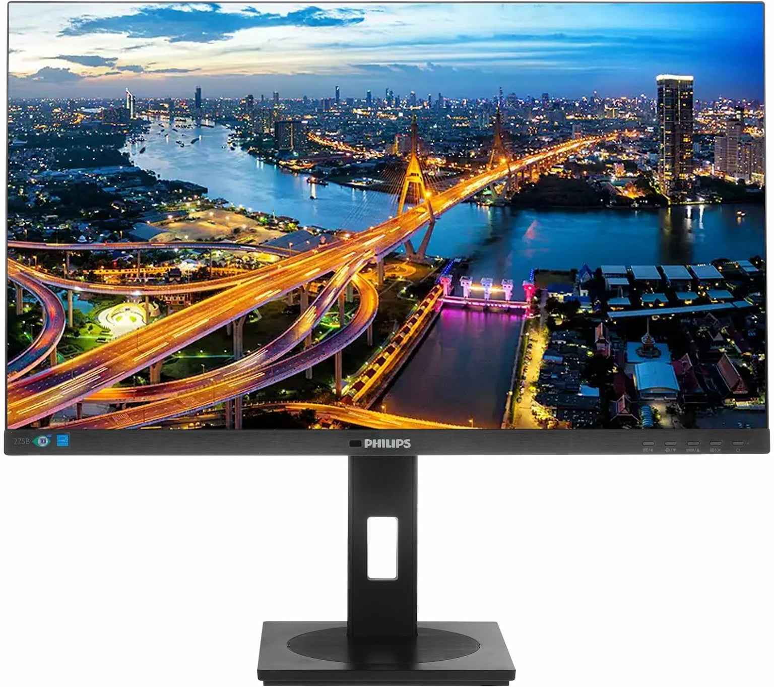 Монитор 27" Philips 275B1 IPS 2560x1440, 75 Гц, 4 мс, 16:9, 350 кд/м², HDMI, DisplayPort, DVI-D, Flicker Free, Low Blue Light, черный