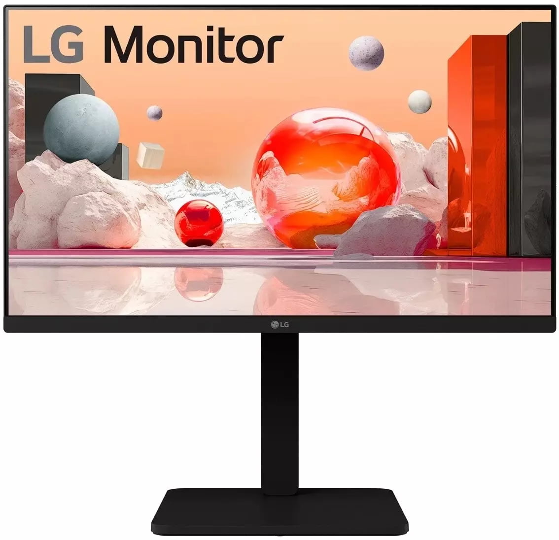 Монитор 23.8" LG 24BA450-B IPS 1920x1080, 100 Гц, 5 мс, 16:9, 250 кд/м², HDMI 1.4, DP 1.2, VGA, 3.5 Jack, динамики (2x2 Вт), черный