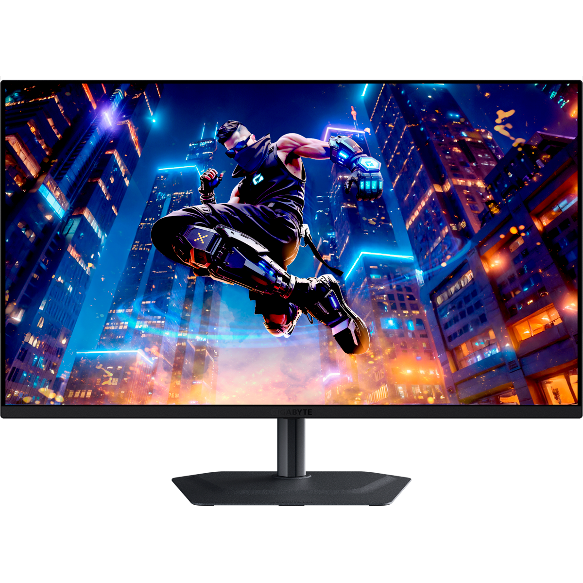 Монитор 32" Gigabyte MO32U2 EK QD-OLED 3840x2160, 240 Гц, 0.03 мс, 16:9, 1000 кд/м² (пиковая), 2×HDMI 2.1, DP 1.4, USB-C (18 Вт PD), USB Hub (2×USB 3.2 + 1×USB-B), 3.5 Jack, динамики (2×5 Вт), DisplayHDR True Black 400, FreeSync Premium Pro, G-Sync, черный