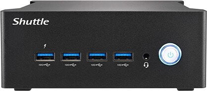 Мини ПК Shuttle NT10H, Intel Ultra5 125H, 2 x DDR5 SO-DIMM, no SSD, 120w PSU, VESA