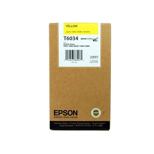 Картридж струйный Epson C13T603400 желтый для Epson St Pro 7880/9880 (220мл)