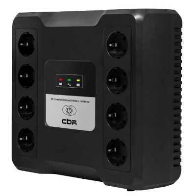 Источник бесперебойного питания CBR CRYSTAL CTL-600 / 600 ВА / 360 Вт / 8 x CEE 7 (евророзетка)