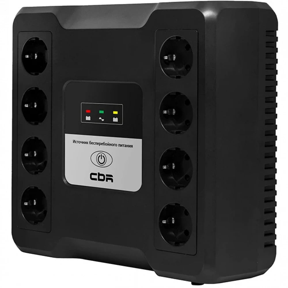 Источник бесперебойного питания CBR CRYSTAL CTL-800 / 800 ВА / 480 Вт / 8 x CEE 7 (евророзетка)