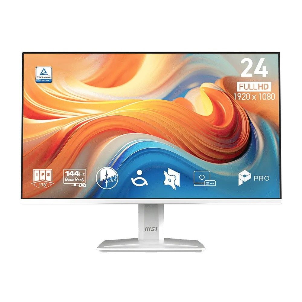 Монитор 23.8" MSI Pro MP243W E14 белый IPS LED 4ms 16:9 HDMI M/M 1500:1 300cd 178гр/178гр 1920x1080 144Hz DP FHD 2.95кг