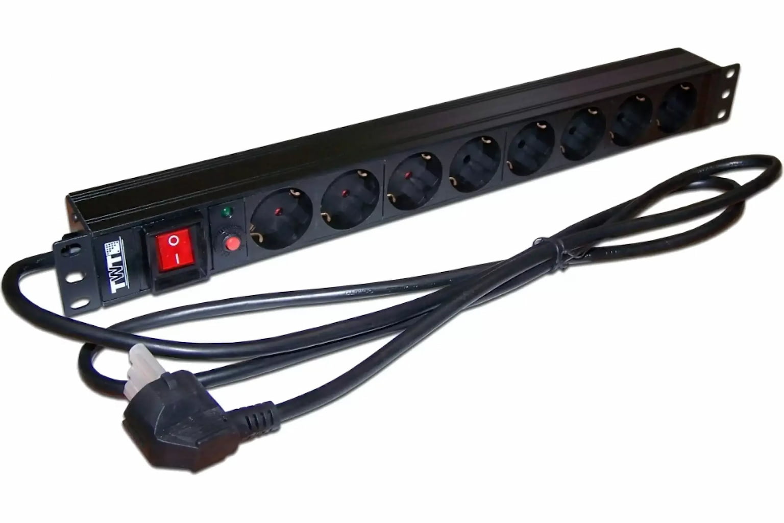 Блок розеток 19" 8 шт., 16A 250V, шнур питания 1.8 м