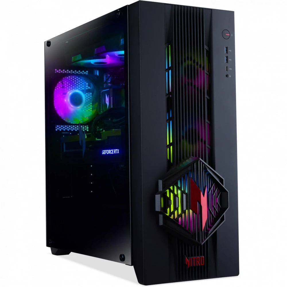Настольный компьютер Acer Nitro 70 N70X3D-100 AMD Ryzen 9 9900X3D/32Gb/1Tb SSD/RTX5070 12Gb/PSU 1200W/NoOS/Black (DG.E5ACD.009)