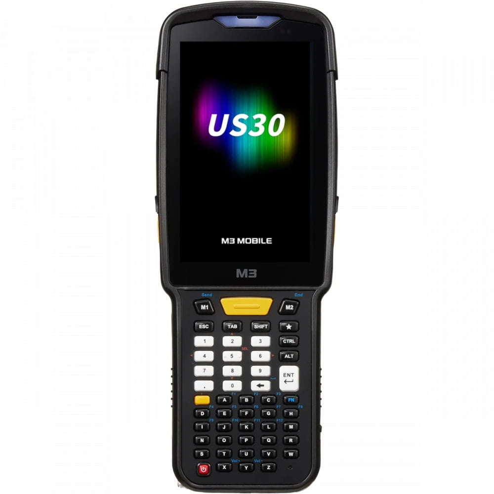 Терминал сбора данных M3 Mobile US30W 13.0 GMS, WVGA, Wi-Fi 6, SE5800 2D Imager Scanner(Straight Shooter/0° Scan), 16MP Rear Camera, BT5.3, NFC(HF), 4G/64G, 51 Keypad, 6700mAh Battery, Hand Strap, Bullet Proof Film