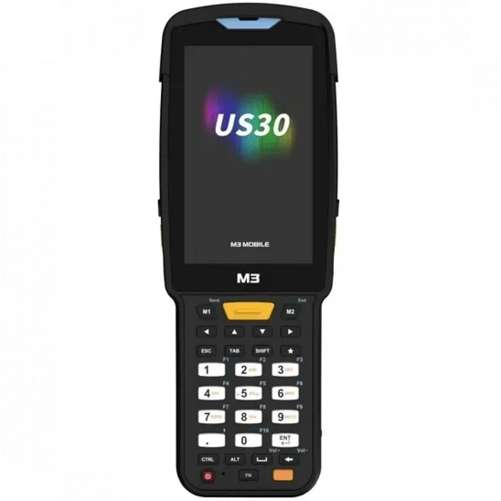 Терминал сбора данных M3 Mobile US30W 13.0 GMS, WVGA, Wi-Fi 6, SE5500 2D Imager Scanner(Straight Shooter/0° Scan), 16MP Rear Camera, BT5.3, NFC(HF), 4G/64G, 51 Keypad, 6700mAh Battery, Hand Strap, Bullet Proof Film