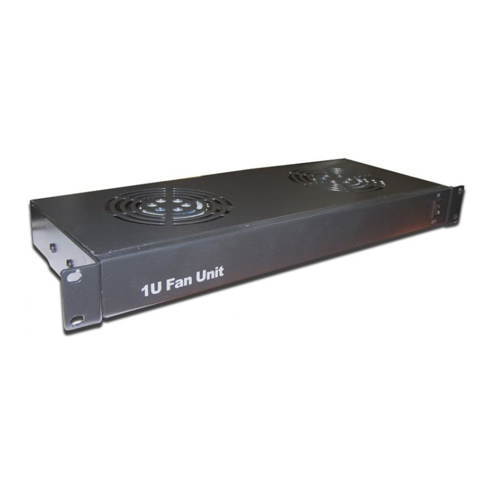 Блок 2-х вентиляторов Lanmaster 19", с термостатом, 1U TWT-CBB-FANB2-RACK-T (упак.:1шт) 1м