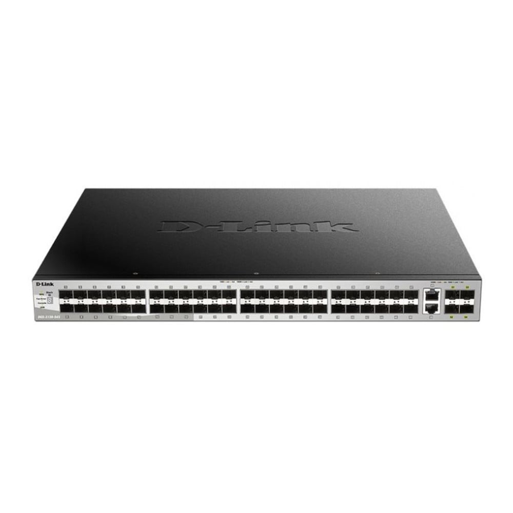 Коммутатор D-Link DGS-3130-54S/A1A Управляемый стекируемый коммутатор 3 уровня с 48 портами 1000Base-X SFP, 2 портами 10GBase-T и 4 портами 10GBase-X